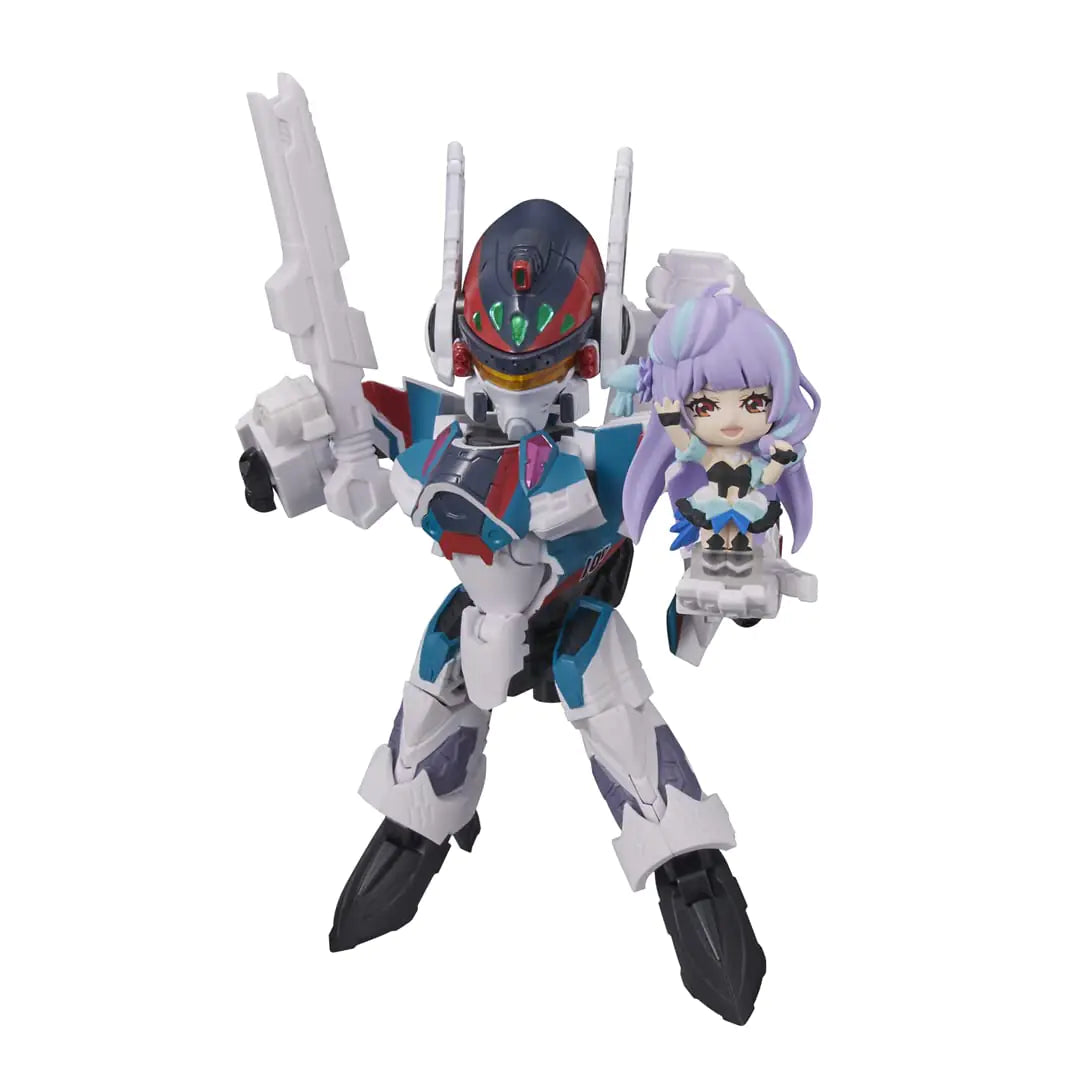TAMASHII NATIONS - Macross Delta - VF-31S Siegfried (Arad Molders Use) with Mikumo Guynember Bandai Spirits Tiny Session Action Figure