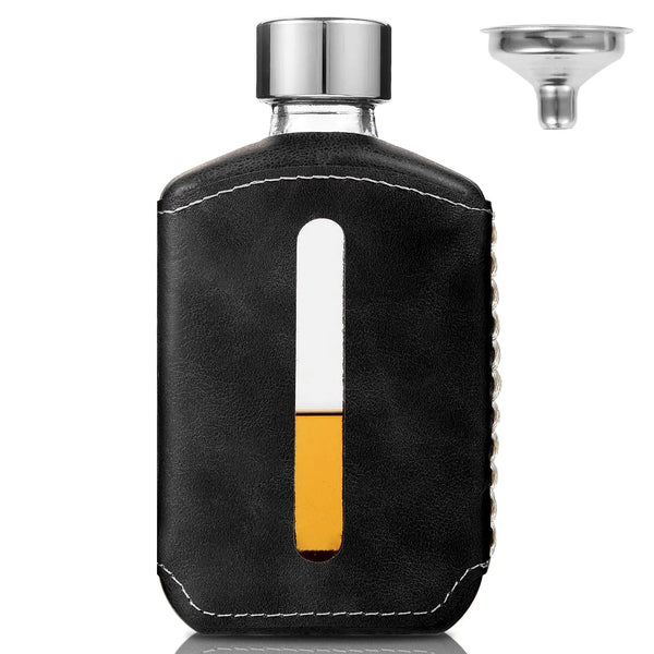 Elegant Glass Whiskey Flask