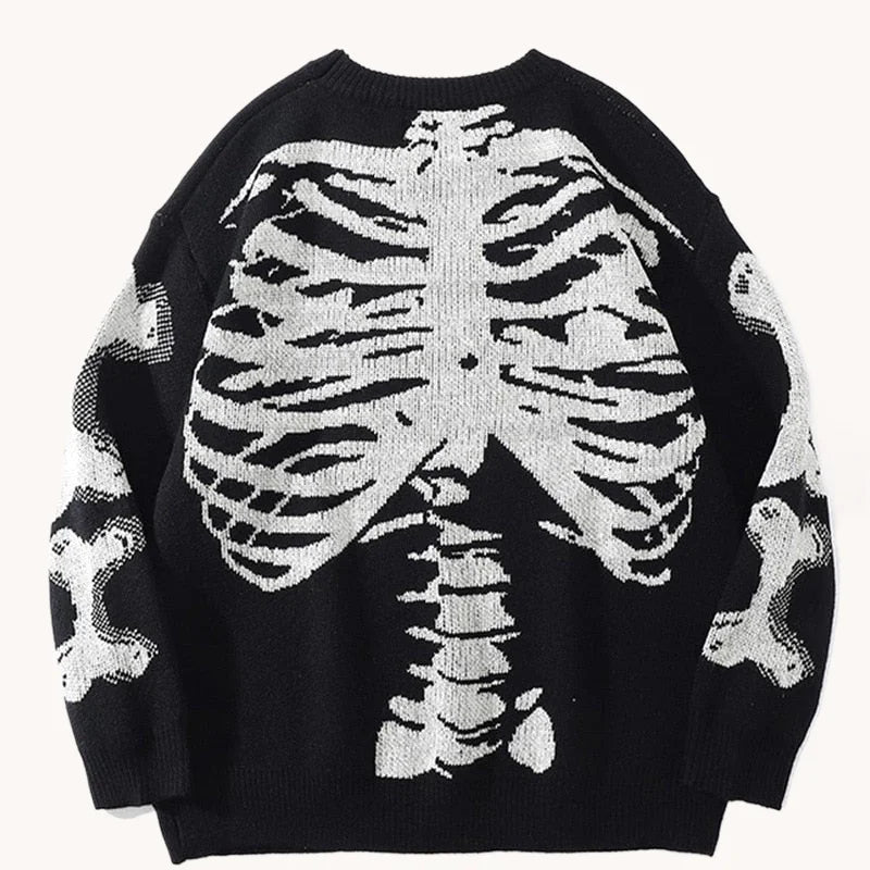 Bold Skeleton Sweater Style