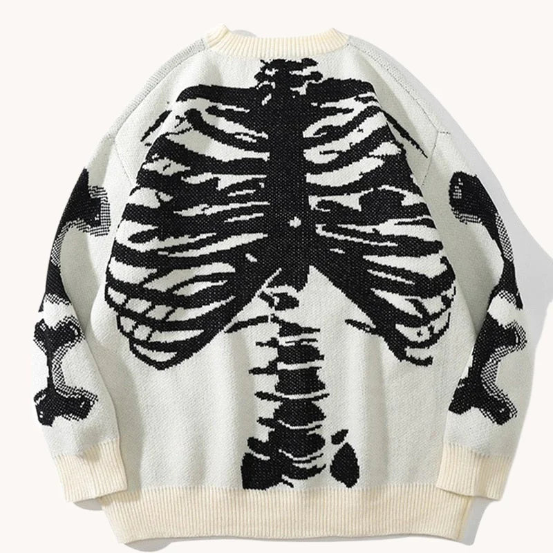 Bold Skeleton Sweater Style