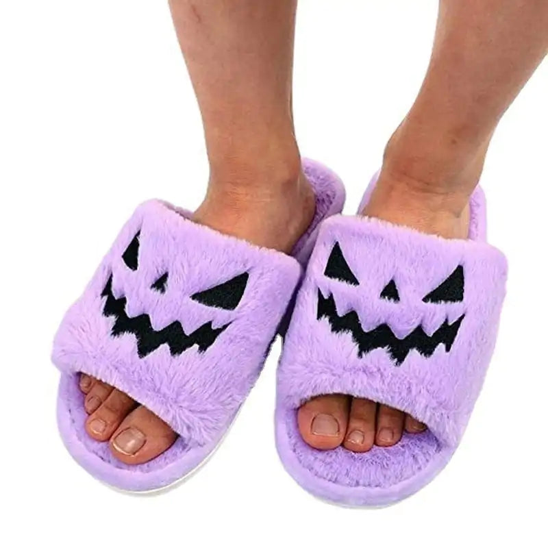 Cozy Spooky House Slippers
