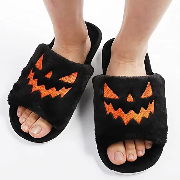 Cozy Spooky House Slippers