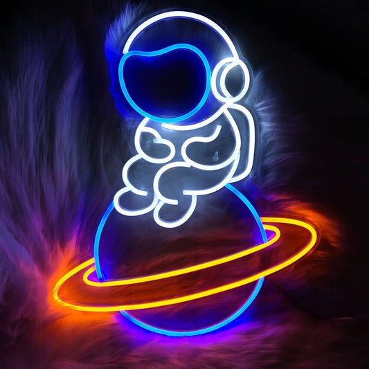 Planet Shape Neon Wall Man Cave Light