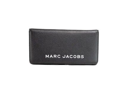 Marc Jacobs Slim Black Leather Open Face Snap Wallet