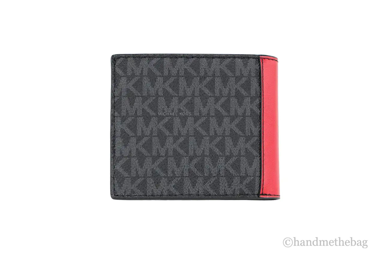 Michael Kors Cooper Black Flame Signature Leather Graphic Logo  Wallet