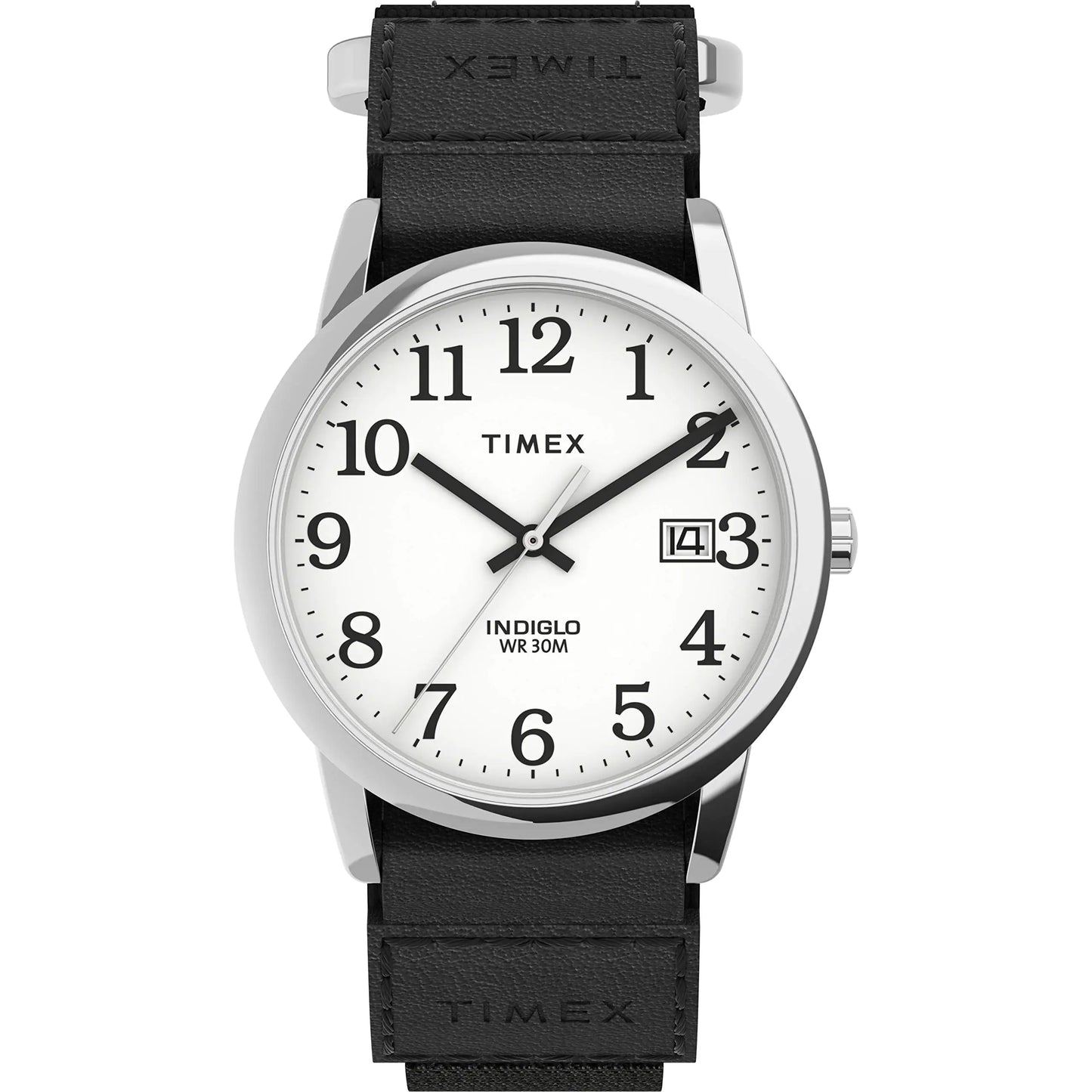 Timex Men's Easy Reader Watch 35mm Black/Silver-Tone/White