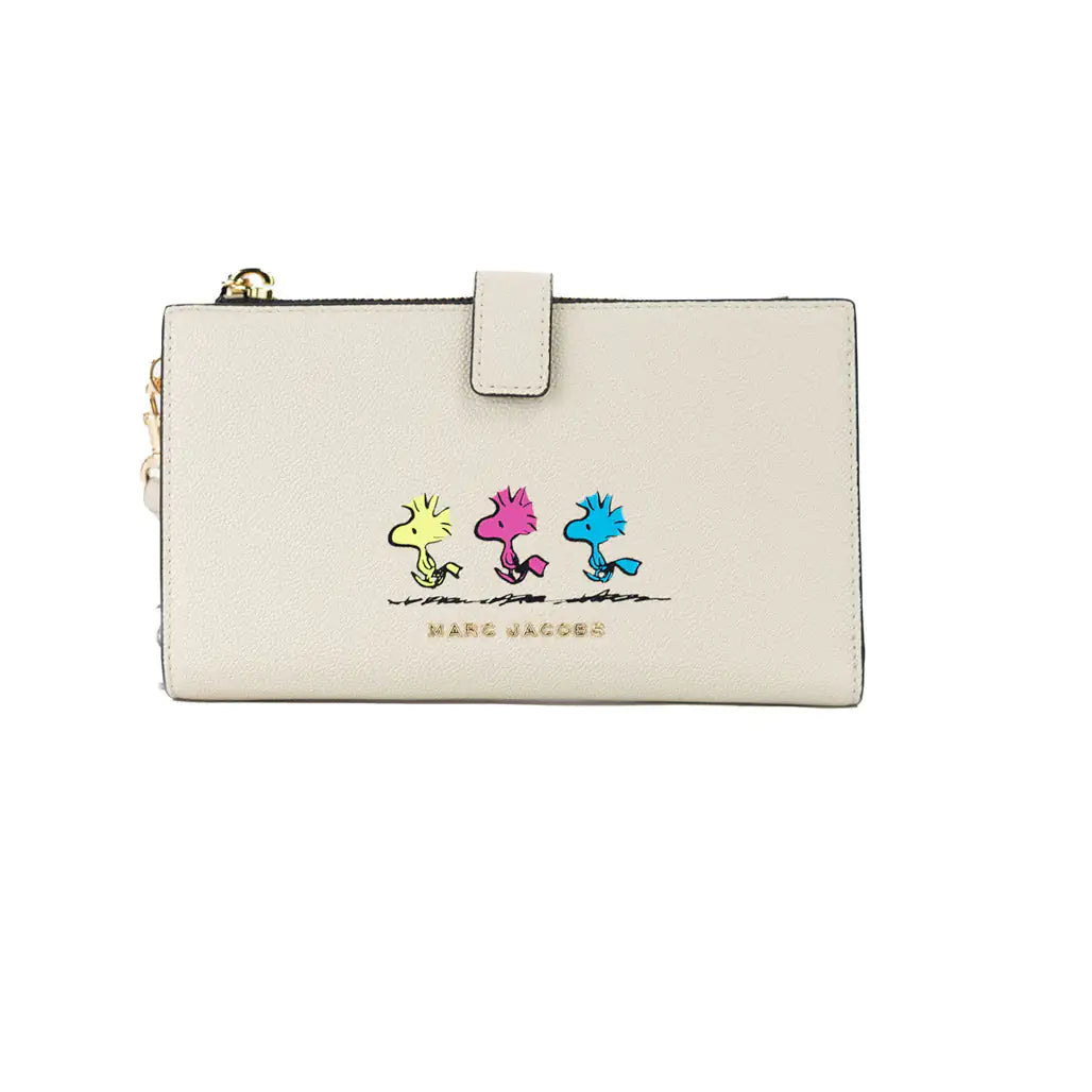 Marc Jacobs X Peanuts Marshmallow Leather Wristlet Wallet