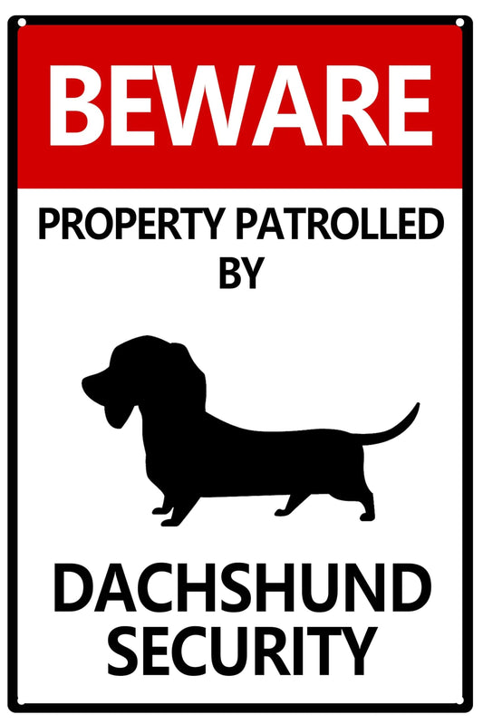 Charming Dachshund Metal Sign