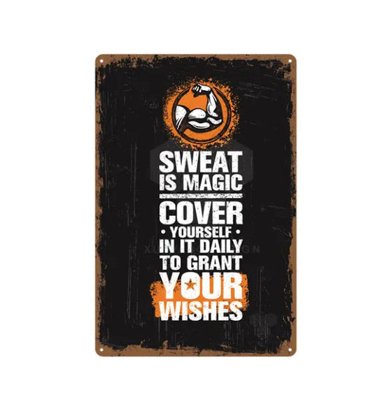 Vintage Fitness Decor Art