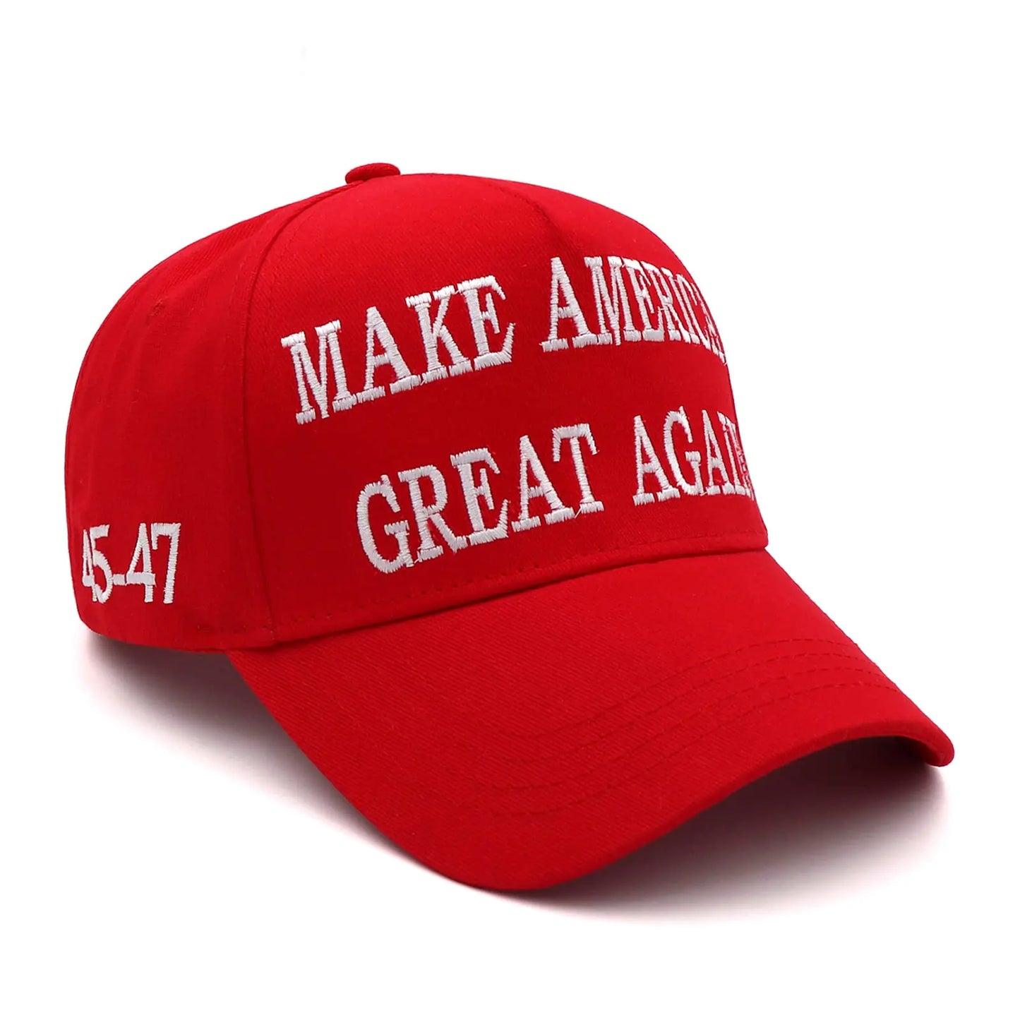 Make America Great Again Donald Trump  with USA Flag Embroidery Adjustable Baseball Cap Maga-1pcs Red One Size-Medium