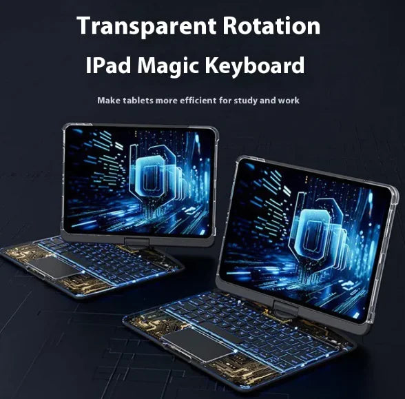 Transparent Rotating Keyboard for Tablet