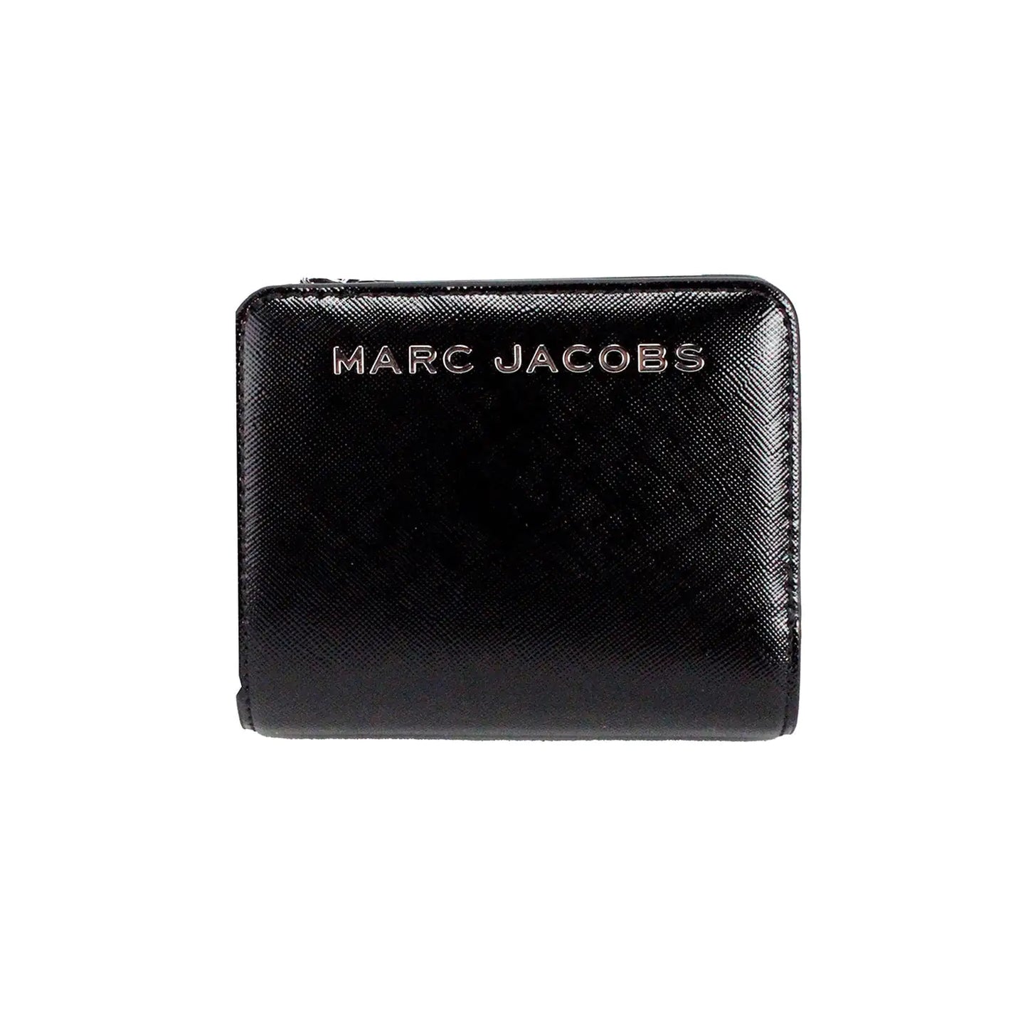 Marc Jacobs Mini Black Leather Compact Coin Pouch Wallet