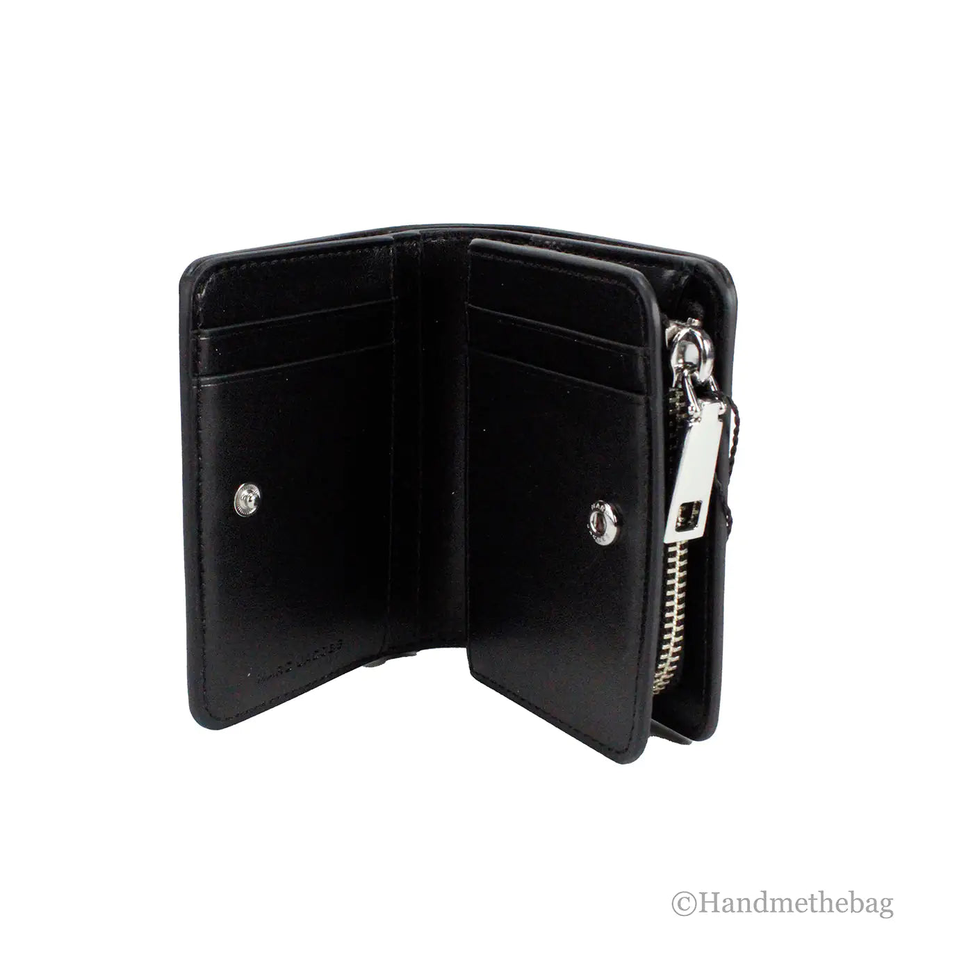 Marc Jacobs Mini Black White Monogram Coin Pouch Wallet