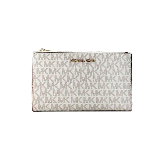 Michael Kors Jet Set Vanilla Large Double Zip Wallet