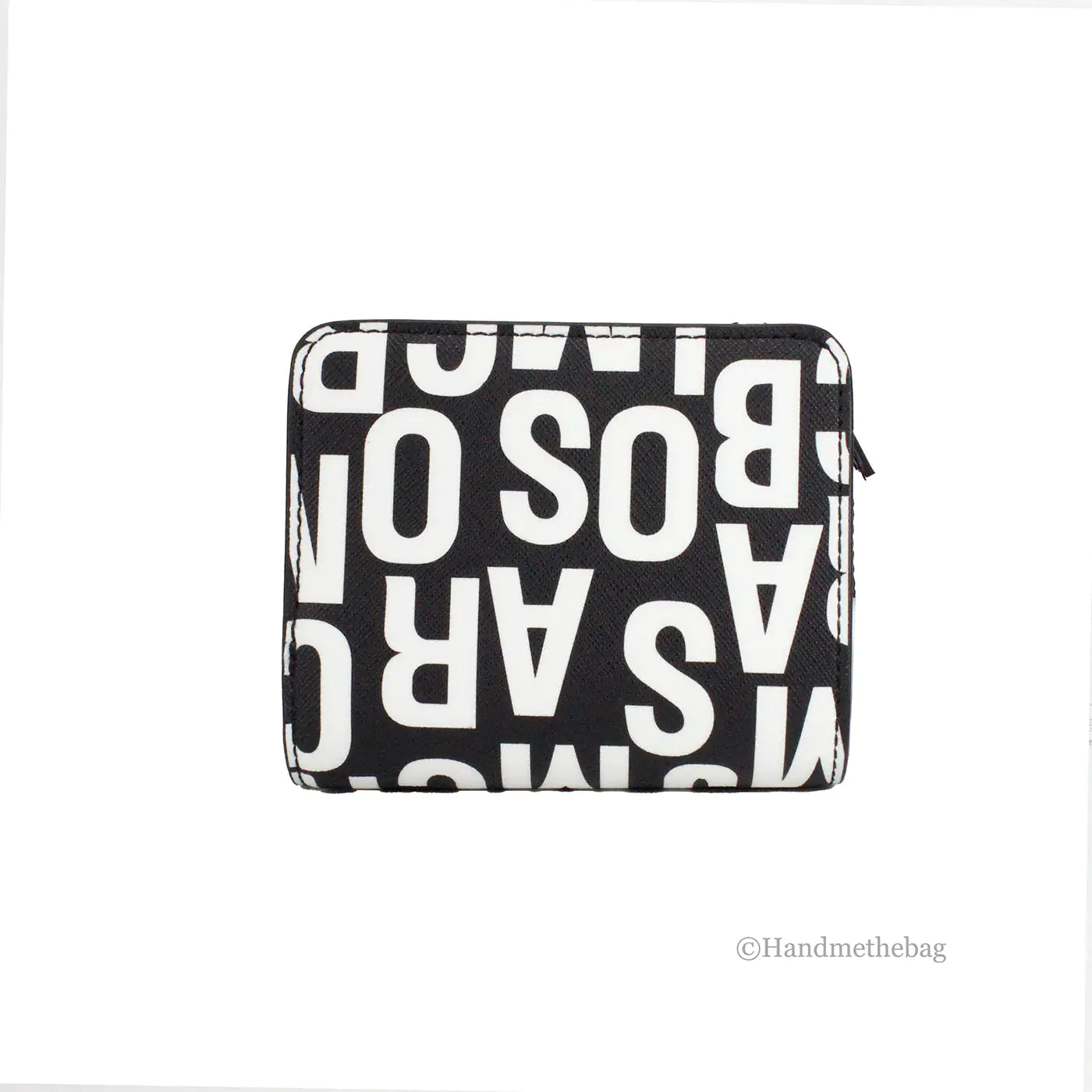 Marc Jacobs Mini Black White Monogram Coin Pouch Wallet