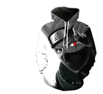 Hooded Naruto Print Sweatshirt